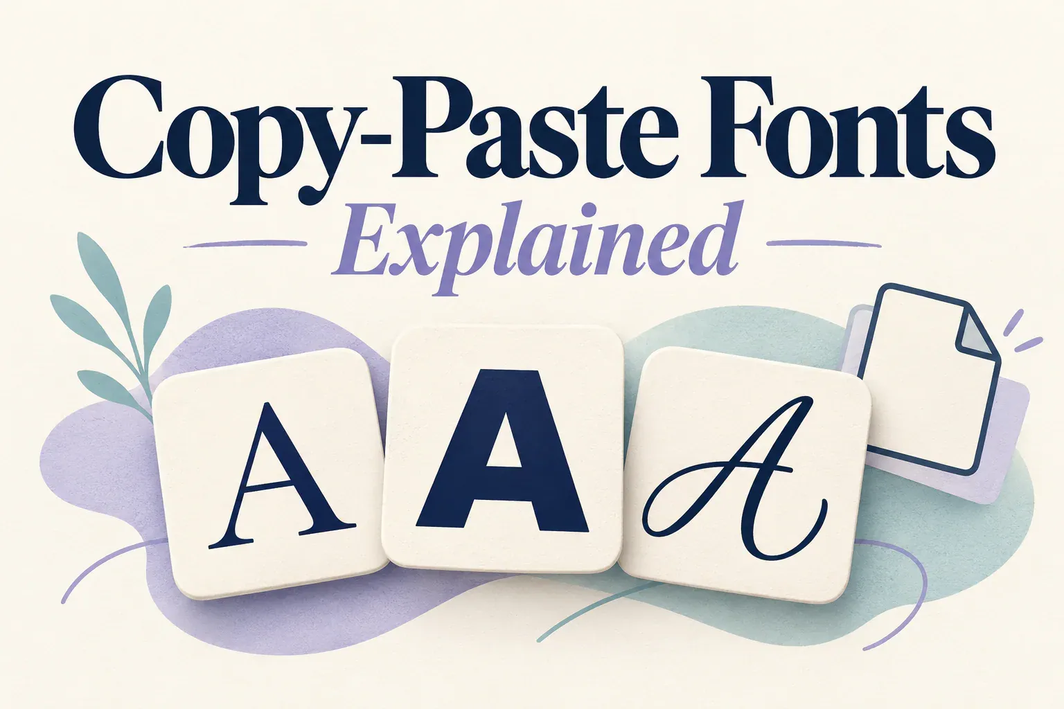 Unicode characters behind copy-paste fonts.