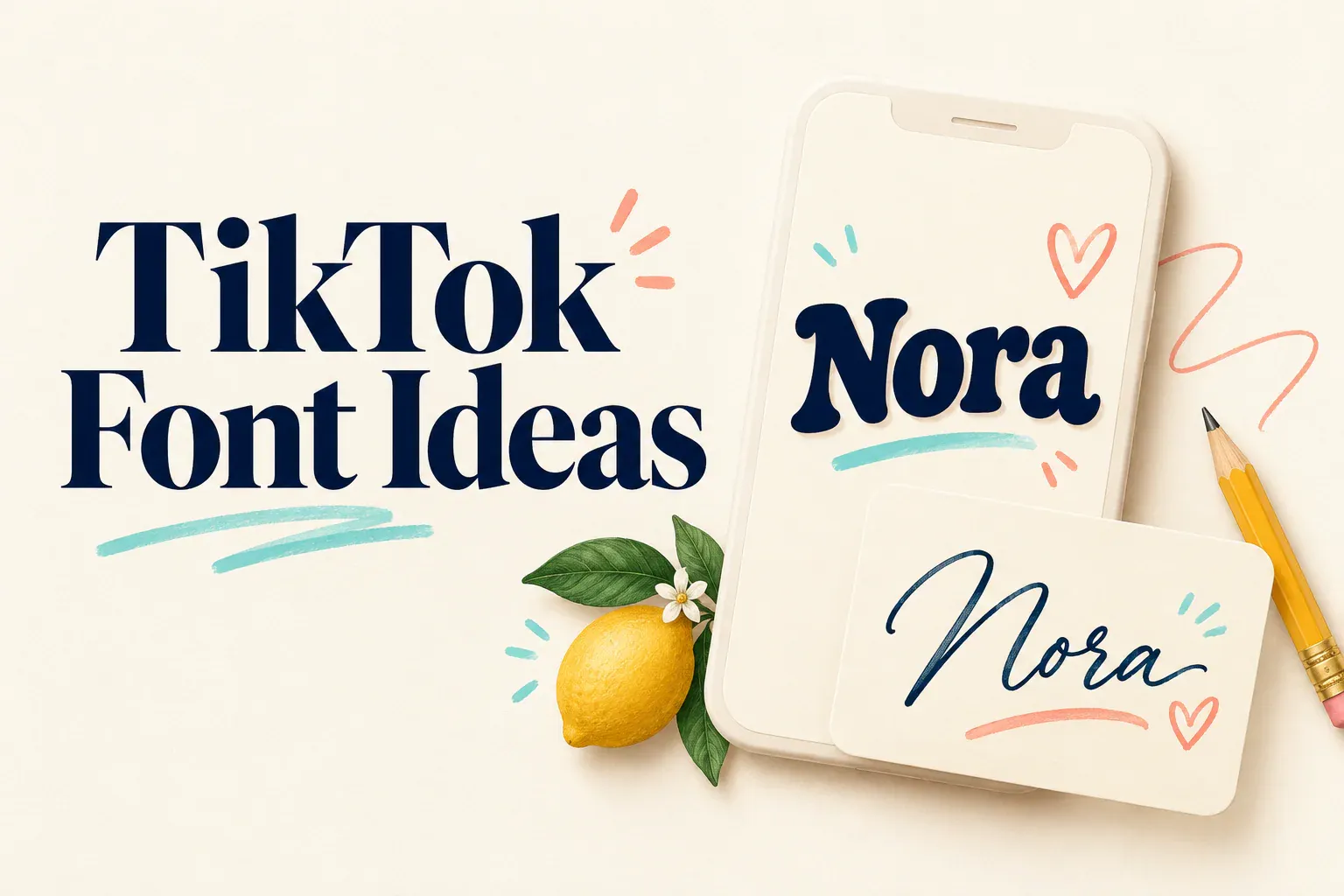 TikTok font ideas for names and captions.