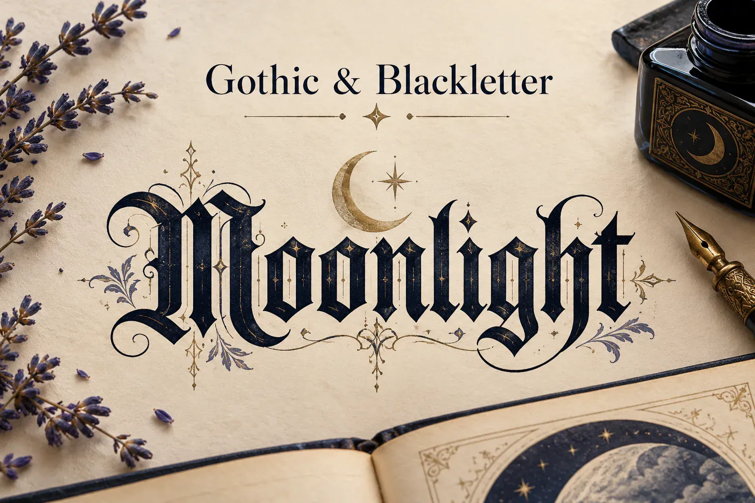 Gothic and blackletter font guide.
